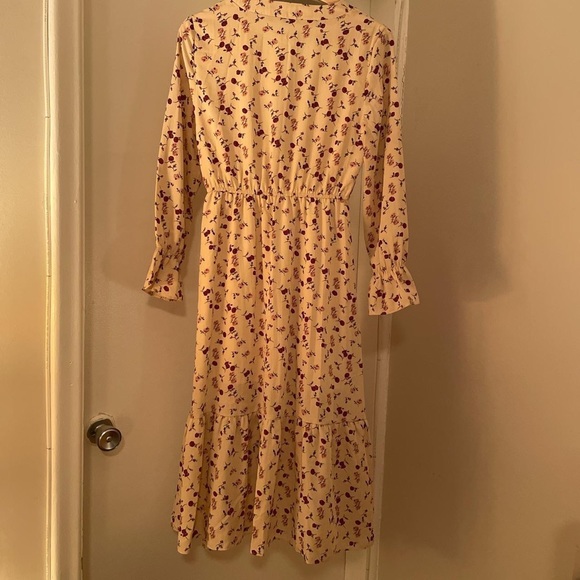 Flower print A-line mid dress - Picture 2 of 2